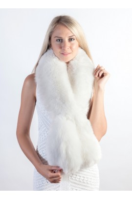 White fox fur scarf